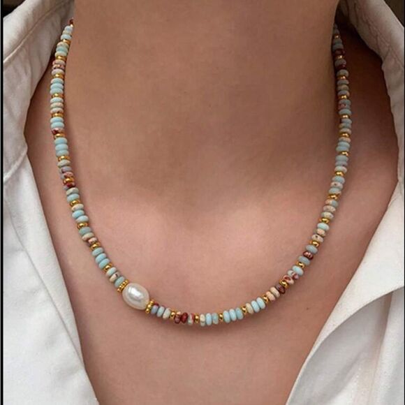 Bohemian necklace A564 - Picture 2 of 5